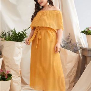 Off shoulder flare dress